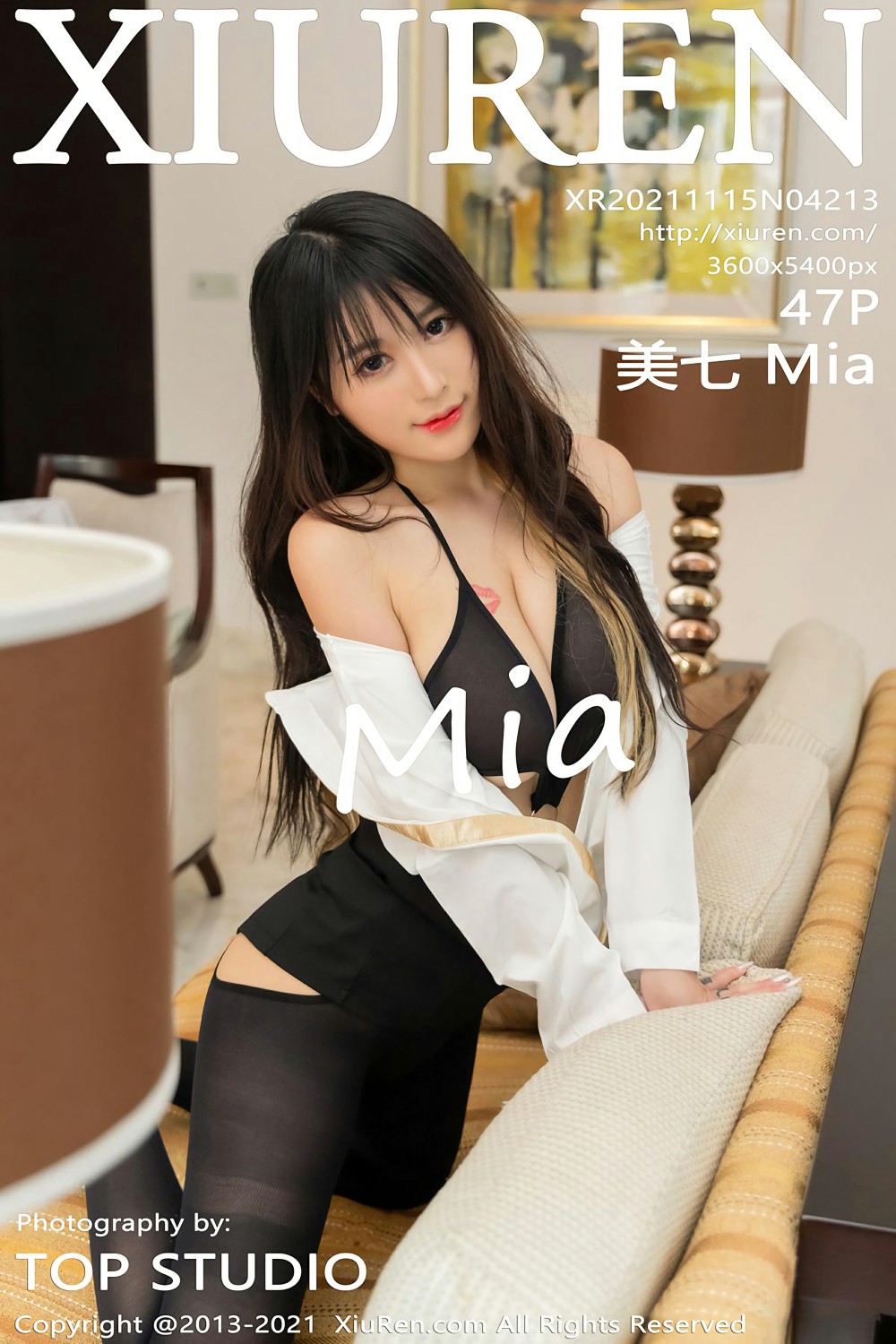 [XiuRen秀人网] 2021.11.15 No.4213 美七 Mia 黑色黑丝OL