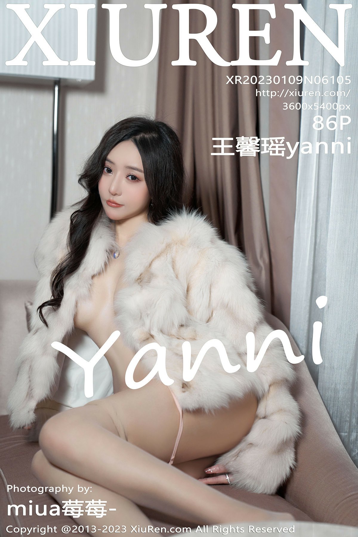 [XiuRen秀人网] 2023.01.09 No.6105 王馨瑶yanni 珍珠色吊带长裙 性感写真