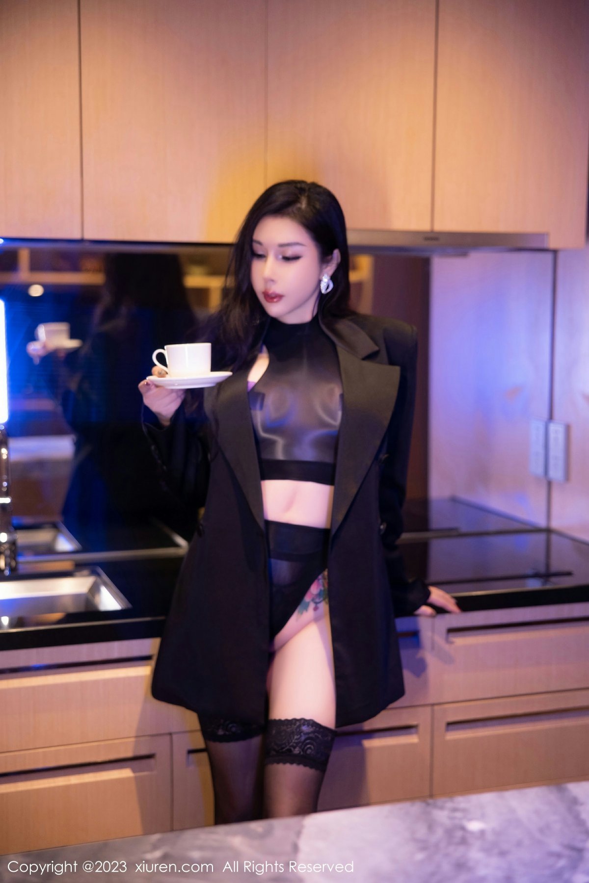 [XiuRen秀人网] 2023.01.17 No.6143 田冰冰 黑色情趣服饰 魅惑黑丝 性感写真 [74+1P]