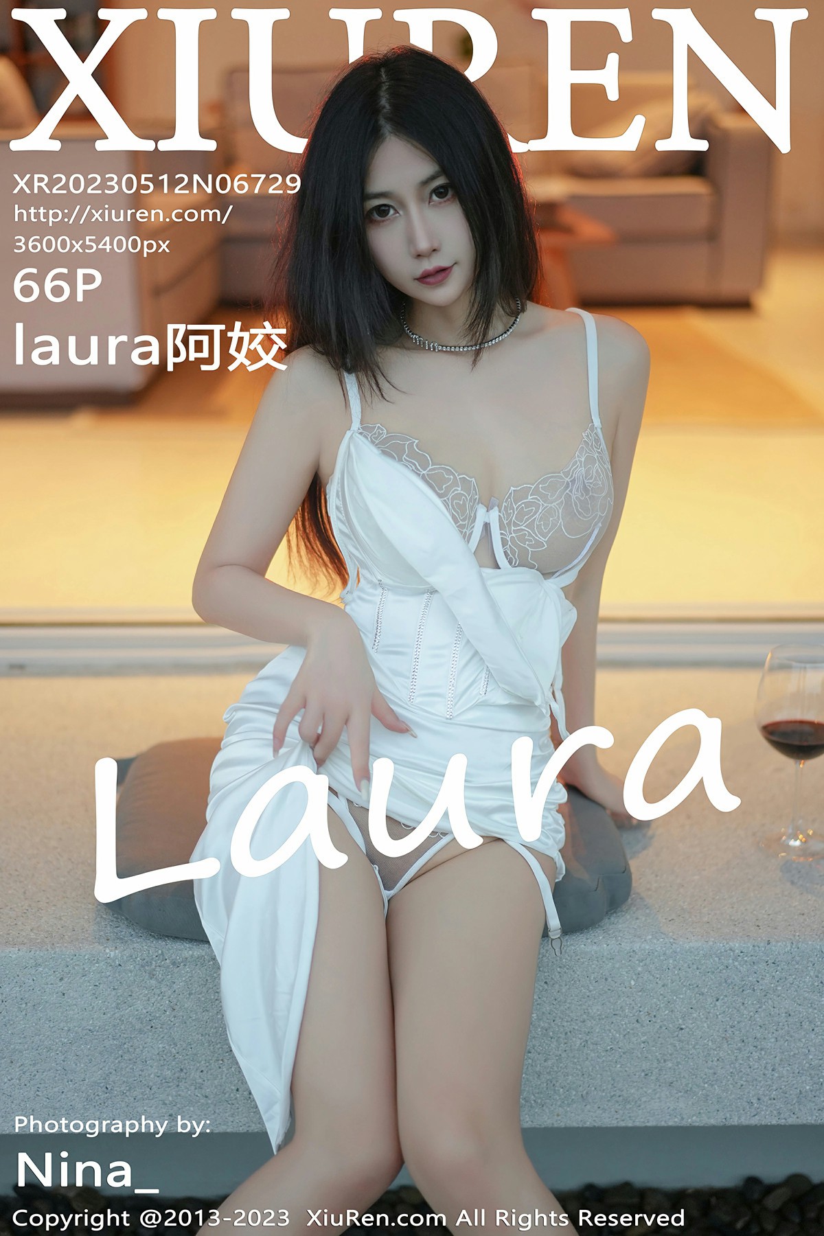 [XiuRen秀人网] 2023.05.12 No.6729 laura阿姣 浅色轻透蕾丝内衣 性感写真