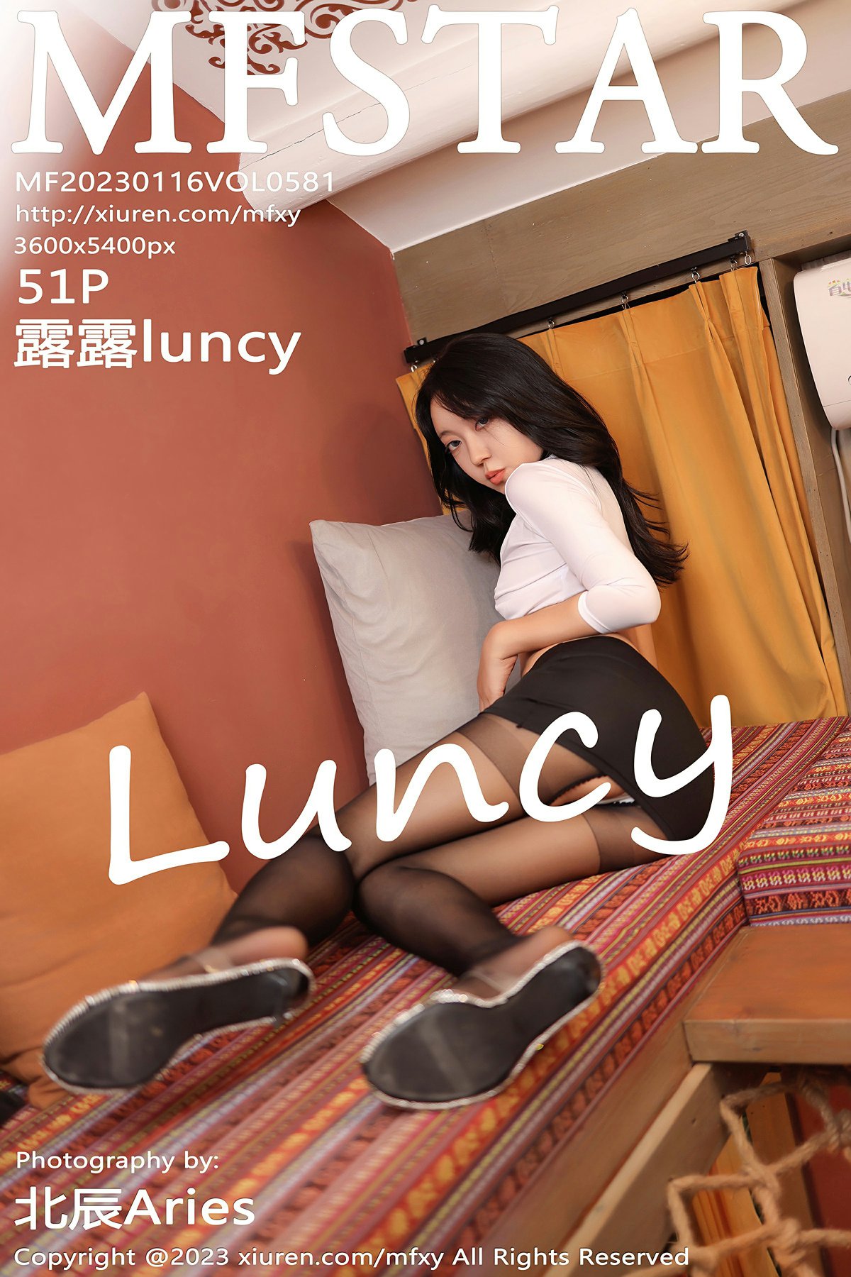 [MFStar模范学院] 2023.01.16 VOL.581 露露luncy 白色上衣 黑色短裙 性感写真